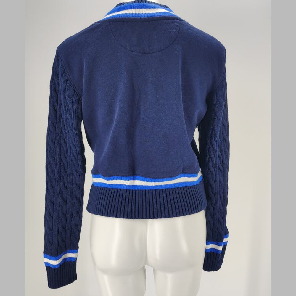 Polo Ralph Lauren Wimbledon 2026 Hybrid Cable Knit Sweatshirt Navy Small - Picture 4 of 16